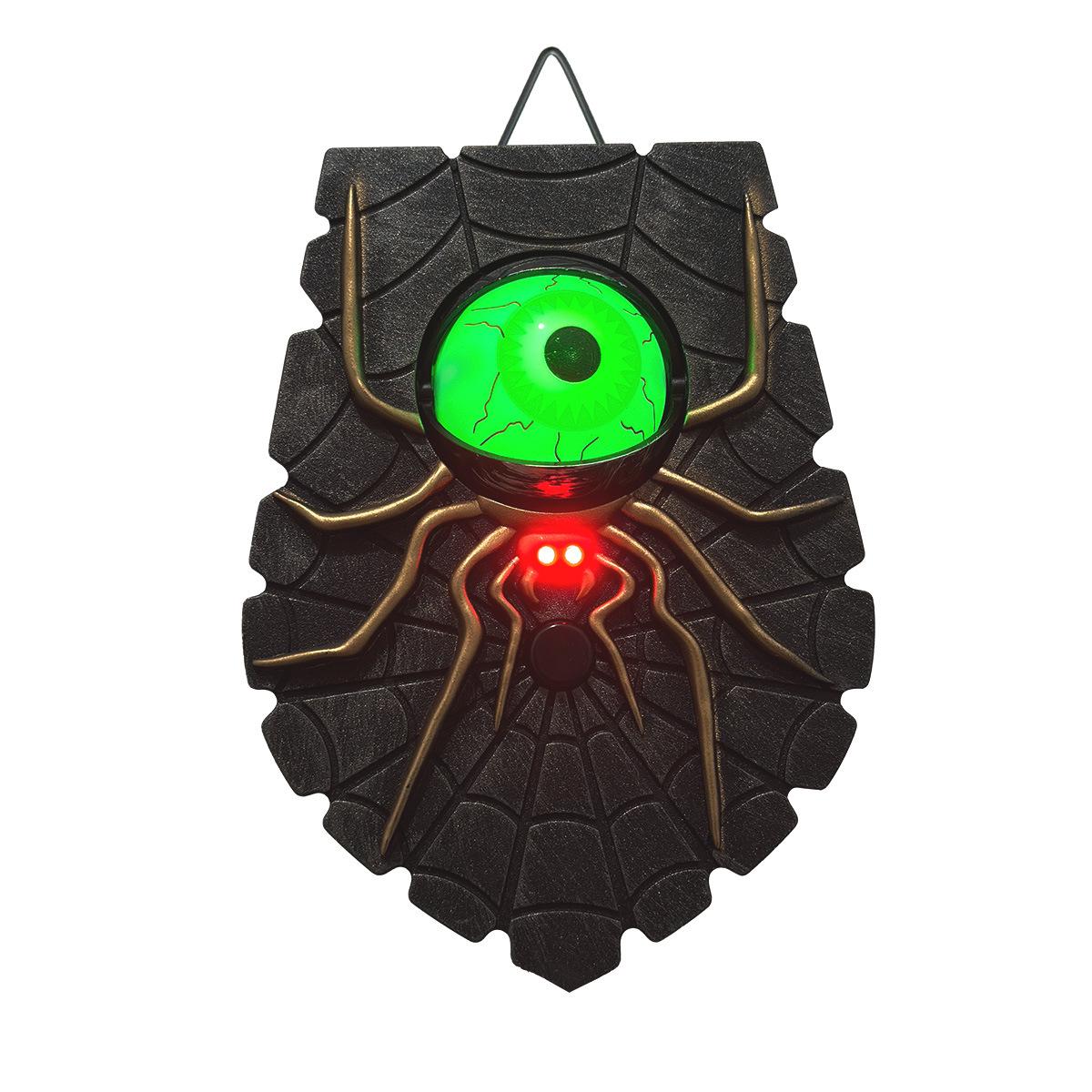 Scary Sound Rotating Eye Spider Halloween Doorbell Decoration Spider Doorbell