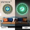Mandala Luminous Diamond Painting Clock DIY Full Drill Special Shape Diamond Painting Cross Stitch Wall Clock Home Decor Gift