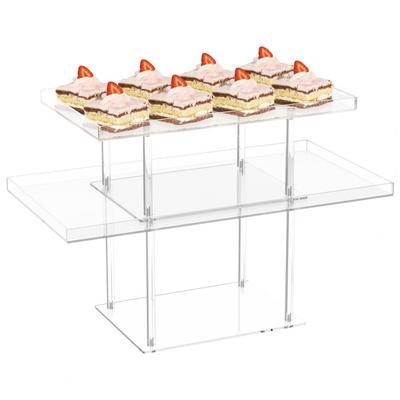 3Pcs/Set Cupcake Dessert Table Display Set Versatile Design Transparent Dessert Pastry Food Treat Tier Cookie Dessert Platter