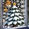Christmas Window Stickers Winter Snowman Santa Claus Snowflake Reindeer Static Electricity Stickers Ornaments Xmas Home Decor