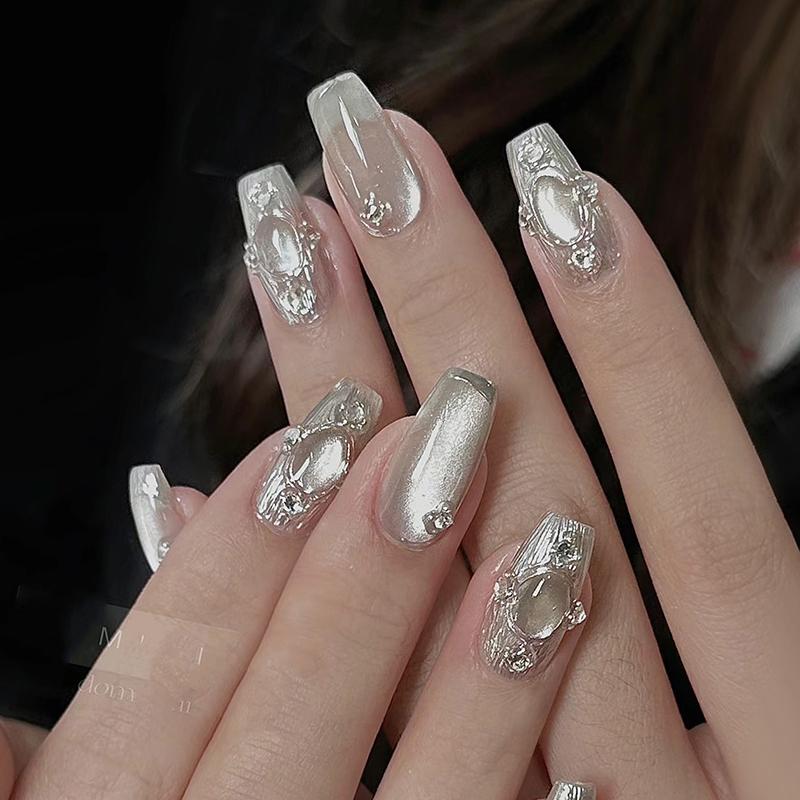 Nail Glitter Universal Porcelain White Cat'S Eye Powder Mirror Glitter Quicksand Nail Decoration Diy Fine Powder