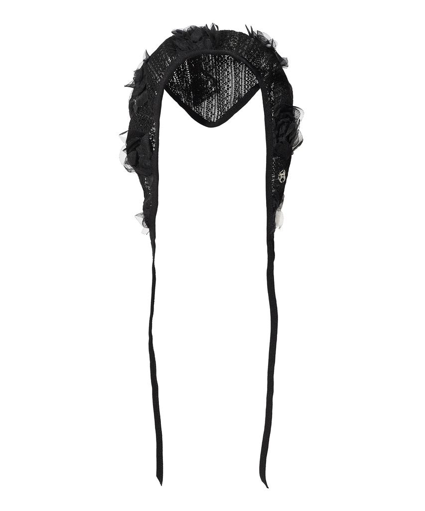 FAKIII Rose Lace Bonnet_Black