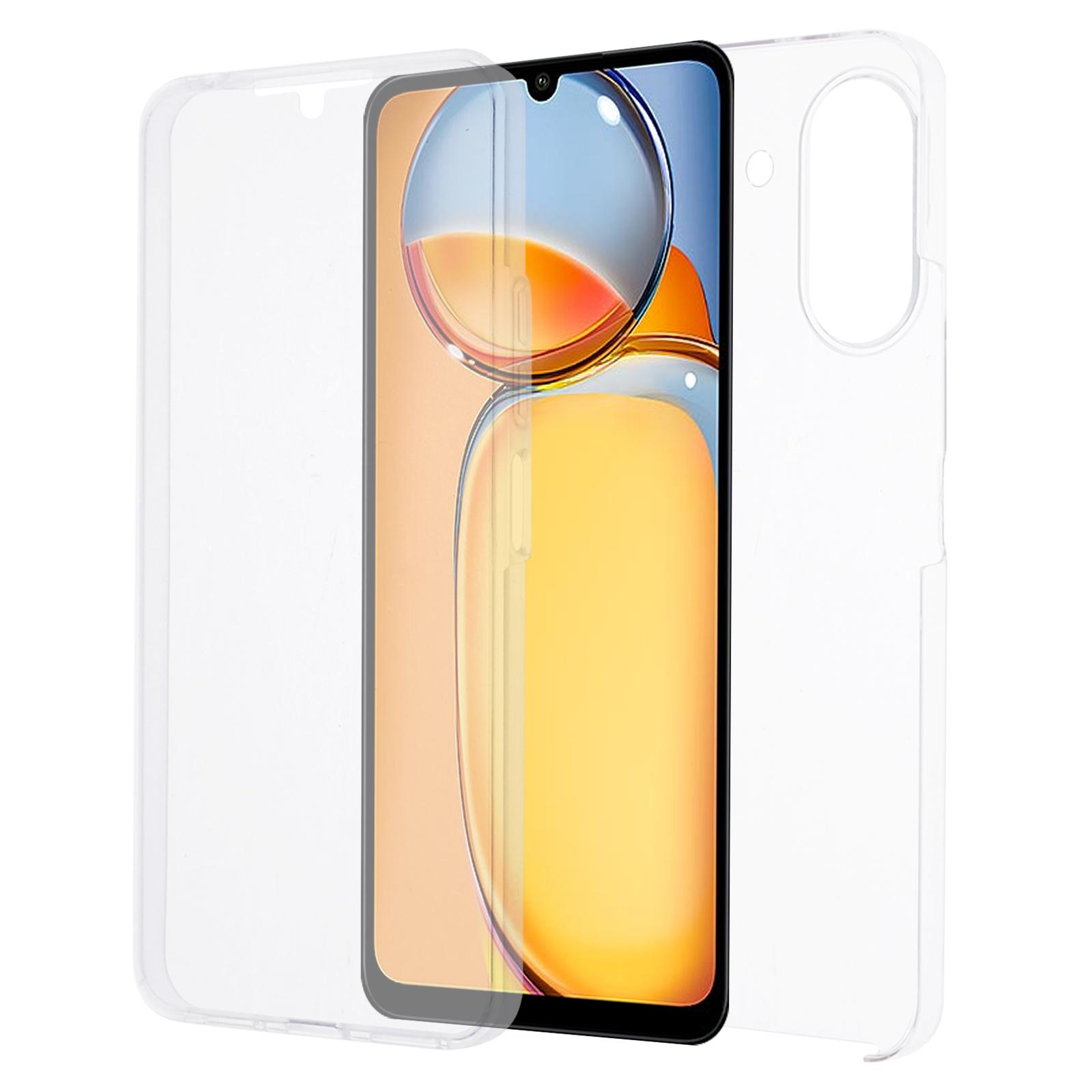 

For Xiaomi Redmi 13C 4G/Poco C65 4G Acrylic+TPU Clear Case PET Screen Film 360-Degree Full Coverage A
