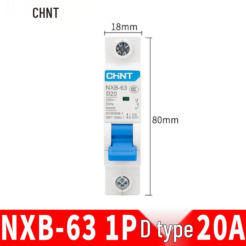 Chint NXB Air Switch Circuit Breaker: 1P, 2P, 3P, 4P Household Type D Three-Phase Disconnector 380V.
