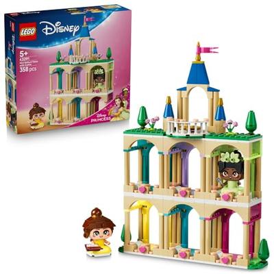LEGO Disney Prinzessinnen Belle und Tiana's Schloss (Mini) - Spielzeug, Geburtstagsgeschenk, Lernbausteine, für Mädchen und Jungen im Alter von 5, 6, 7 und 8 Jahren, Disney