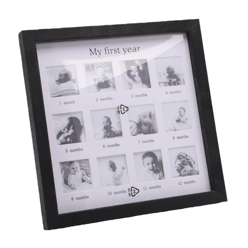 Baby First Years Photo Frame 12 Month Newborn Monthly Picture Frame for Toddler Growth Record