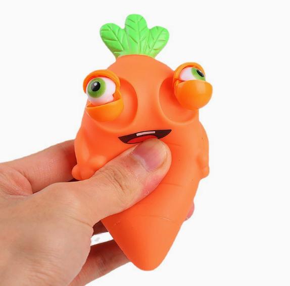 Bai Fen Bai Toys Carrot 1Pc-Interesting Squinting Pinch Toy, New Soft And Fluffy Squeeze Toy