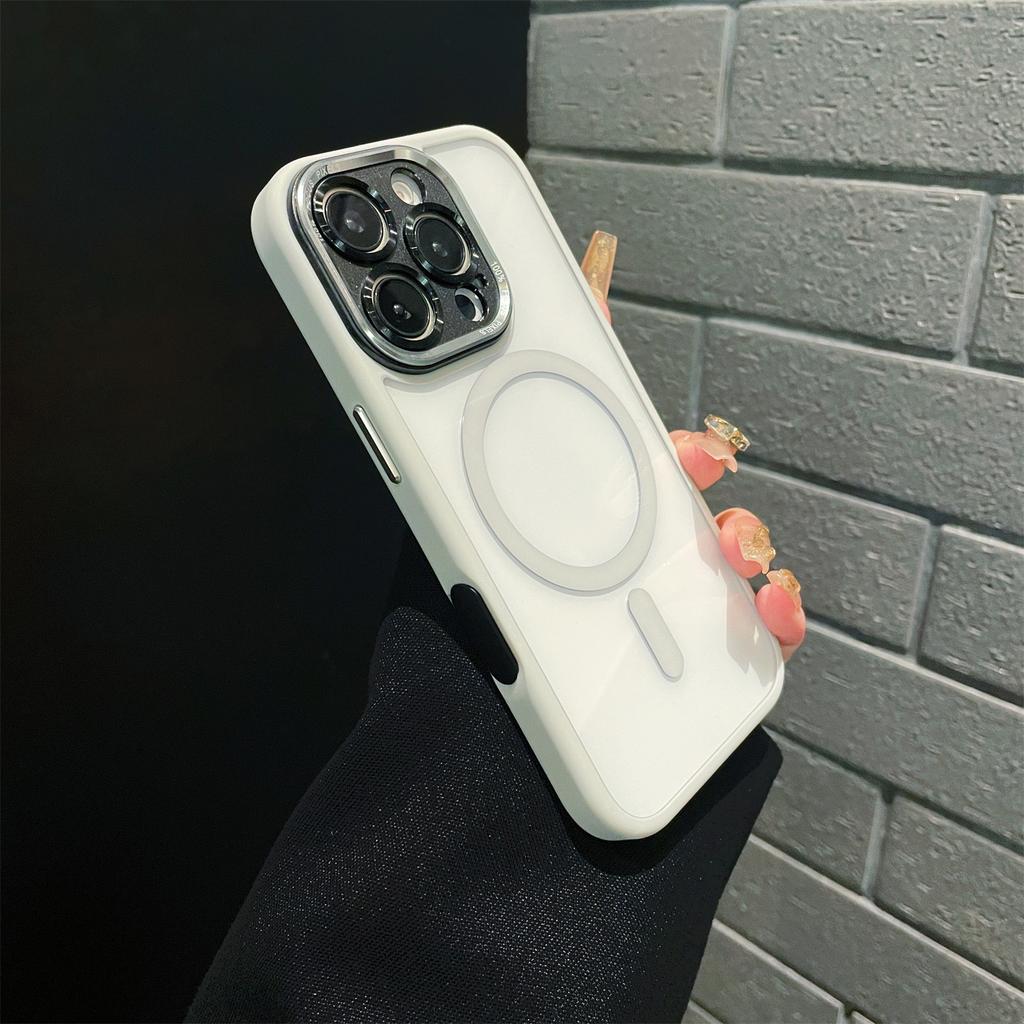 For iPhone 16 Pro Max Hybrid Case Compatible with MagSafe TPU + Acrylic Phone Shell Built-In AI Photo Button