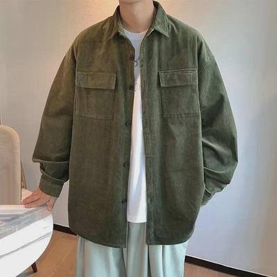 Men's Retro Corduroy Shirt Jacket - Loose Casual Workwear, American Fashion, Trendy Spring & Autumn