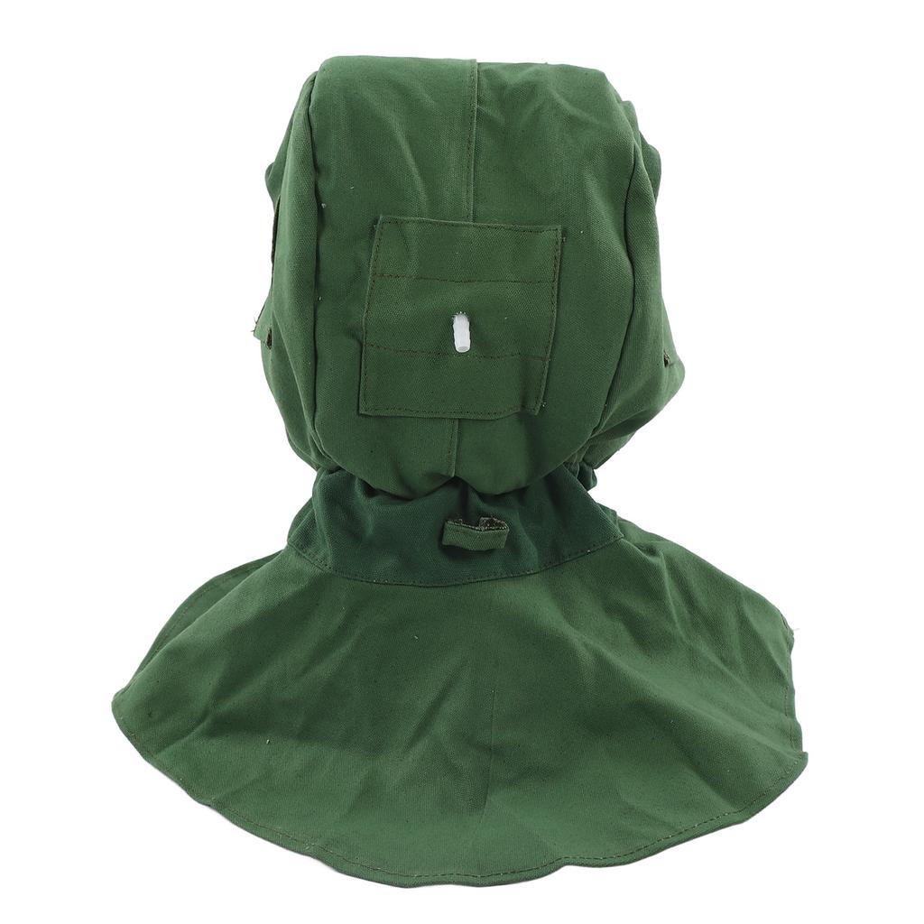 Sand Blasting Hood Cap Face Shield Vent Dustproof Windproof Canvas Shawl Cut Scratch Heat Resistant Neck Protector