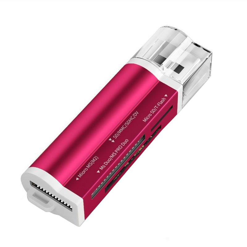 Mini USB 2.0 Card Reader for MS M2 PRO DUO Micro SD/TF SDHC MMC DV Phone Camera Memory Card Writer Extend for Laptop PC Adapter