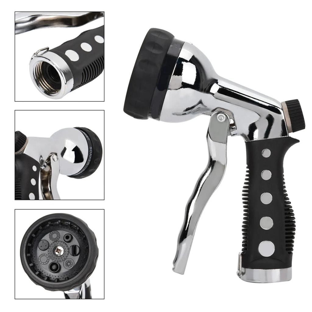 7 Arten von Wasserstrahlen Multifunktions-Wasserpistole Schlauchdüse Hochdruck Gartenhofsprüher Autowaschwerkzeug