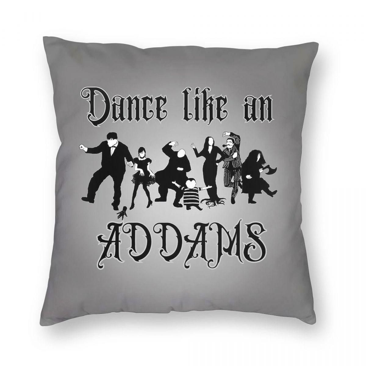 

Танцюй як Венздей Аддамс Квадратна наволочка Поліестер Льон Оксамит Візерунок Застібка-блискавка Декор Наволочка Подушка для сидіння на дивані 12x12Inch