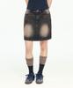 1993 Studio W Denim Mini Skirt_Black