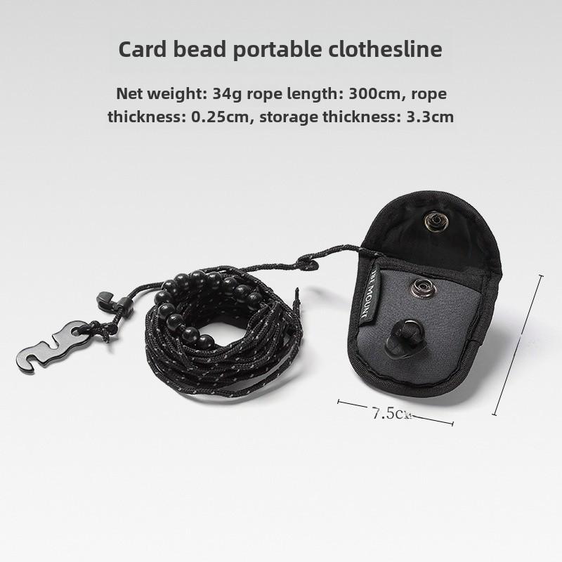 ISE MOUNT 3m Reflective Windproof Adjustable Outdoor Clothesline with Bead Design