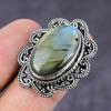 Labradorite Gemstone 925 Sterling Silver Gift Jewelry Ring Size 7