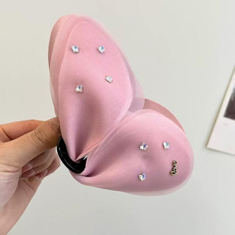 Elegant Fairy Chiffon Bow Hair Claws Fashion crystal Butterfly Hair Clip barrettes For Women Girls Hair Accessories Headdress