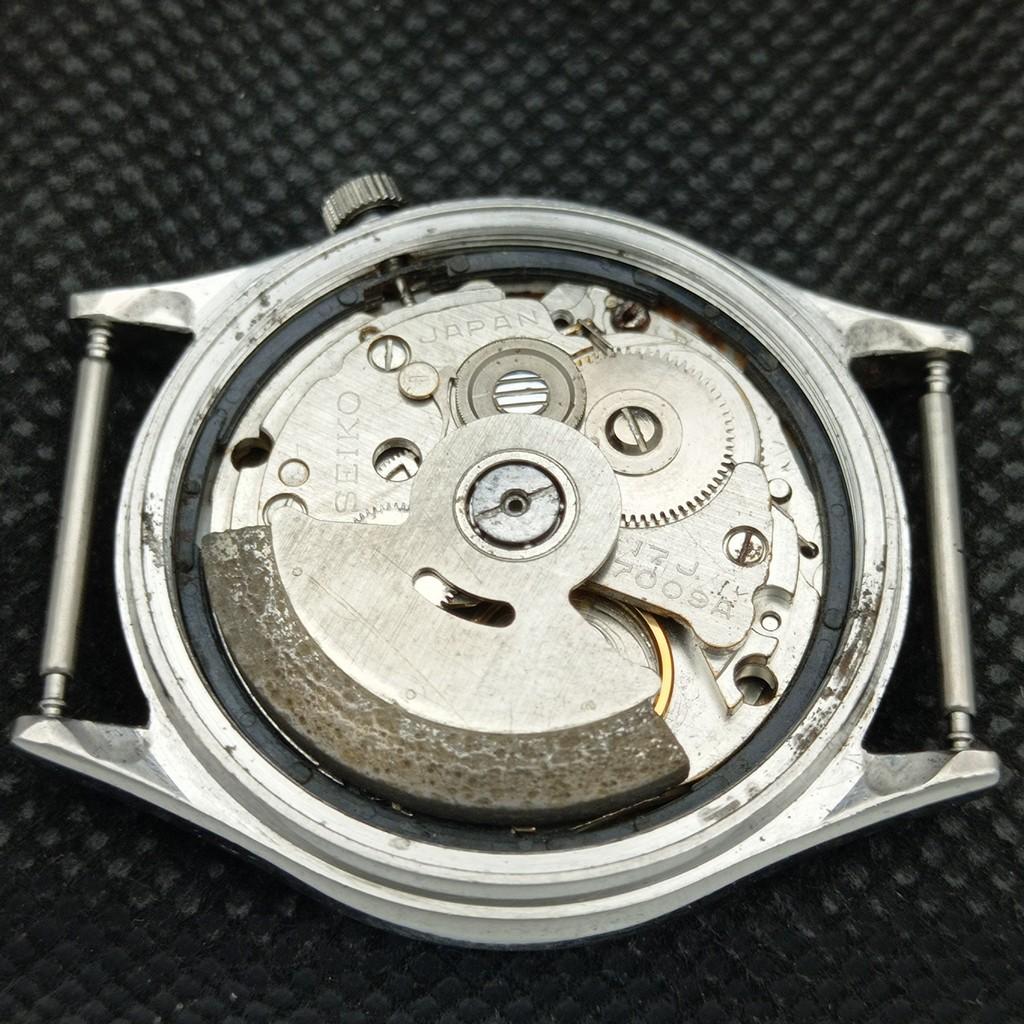 USED VINTAGE SEIKO 5 AUTOMATIC 7009A JAPAN MENS D/D BLACK WATCH 595a-a312373-2 SKU595a-a312373