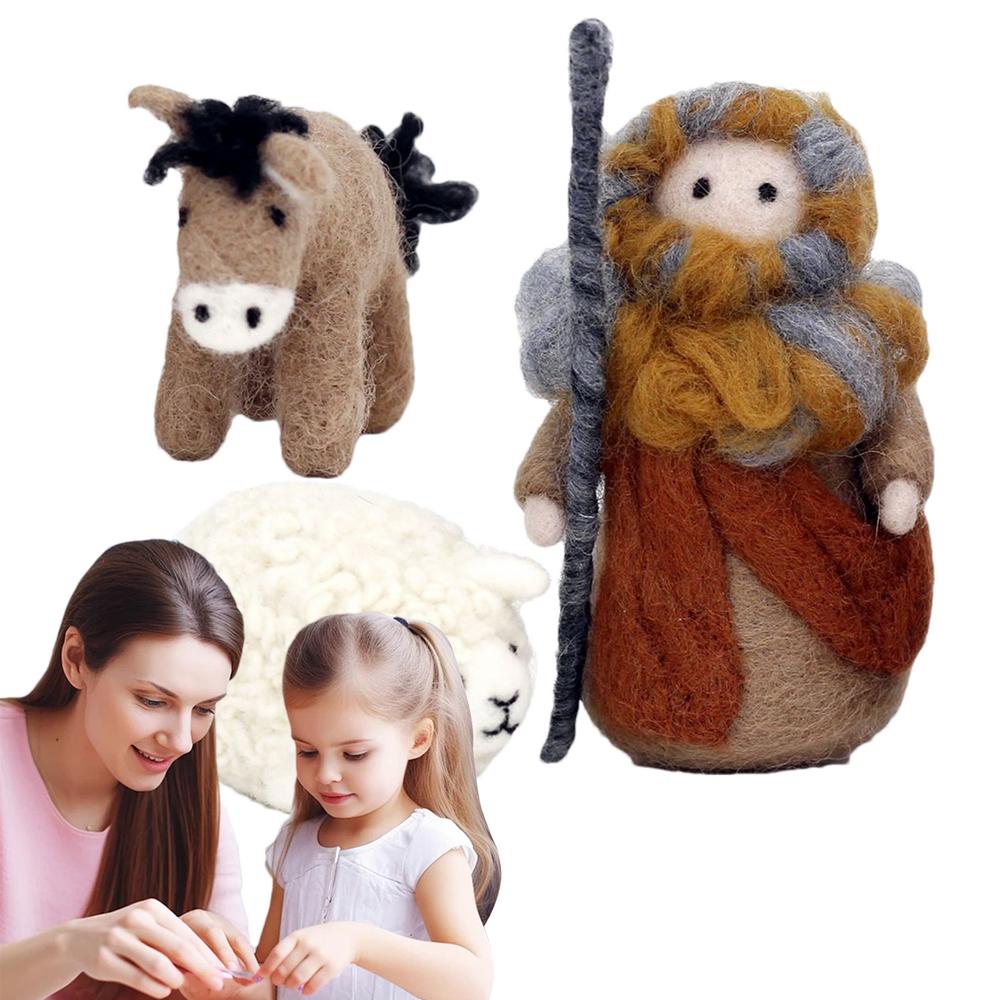 

Рождественские украшения из шерстяного войлока, подвесной декор, набор для создания художественных поделок, праздничные рождественские товары для поделок, украшения для рождественской елки