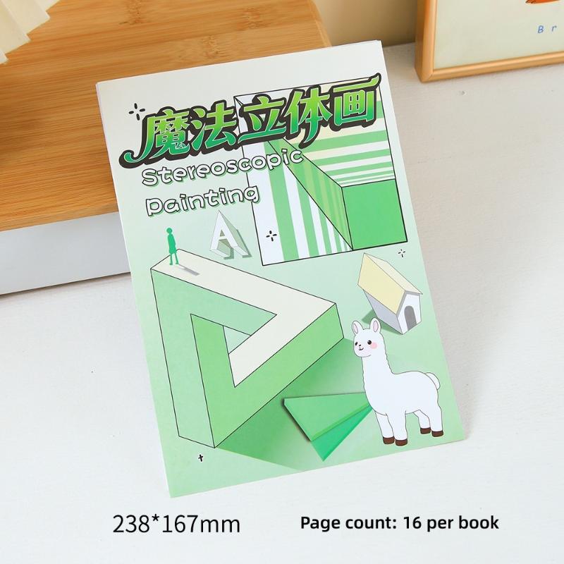 Magic 3D Stereo Art Sketch Pad 1/3Pcs Fun Educational Doodle Sketchbook for Kids Interactive Parent-Child Art Activity Time