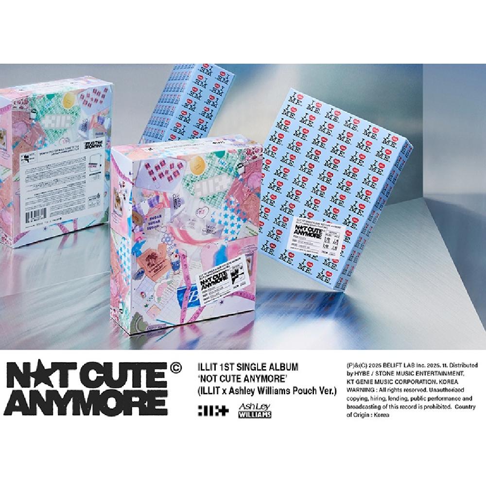 Pre-order ILLIT 1st Single Album NOT CUTE ANYMORE Ashley Williams Pouch Ver.