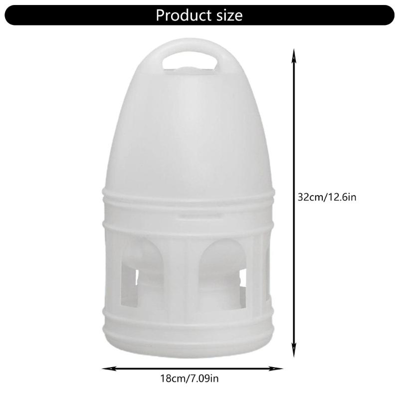 Practical Bird Waterer for Chickens and Ducks Thickened Plastic Leakproof Water Dispenser with Hanging Design 3/5Litre