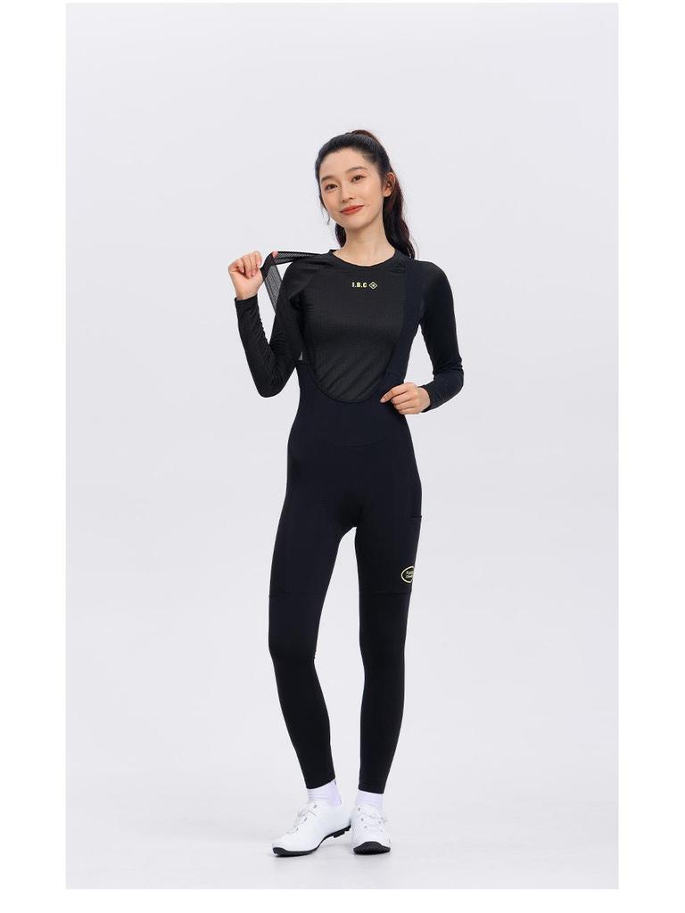 INBIKE Damen Fleece Latzhose für Radfahren - Warm, Hoher Bund für Langstreckenfahrten