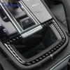 Carbon Fiber Style Interior Sticker for Porsche Cayenne 2018-2023 LHD RHD Gear Shift Panel Center Console Storage Organizer