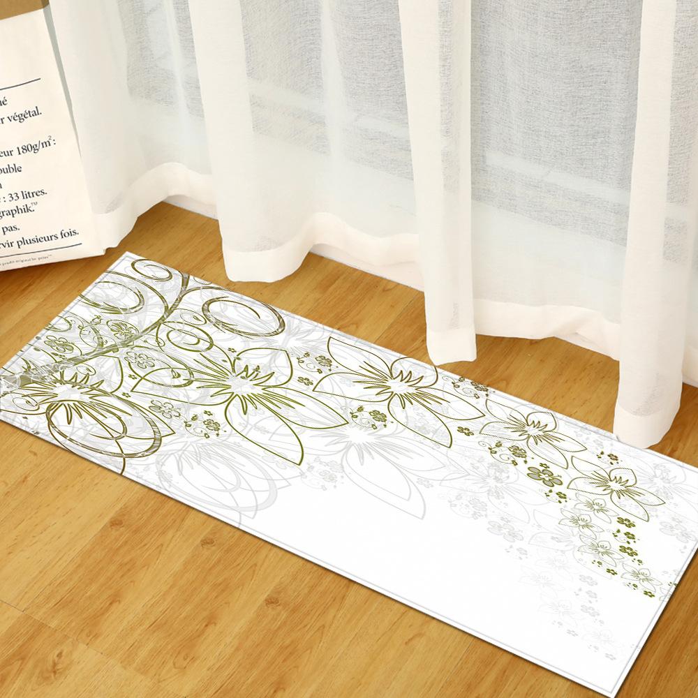 Fresh Floor Mat Household Bathroom Non-Slip Mat Kitchen Absorbent Strip Bathroom Door Mat Bedroom Carpet