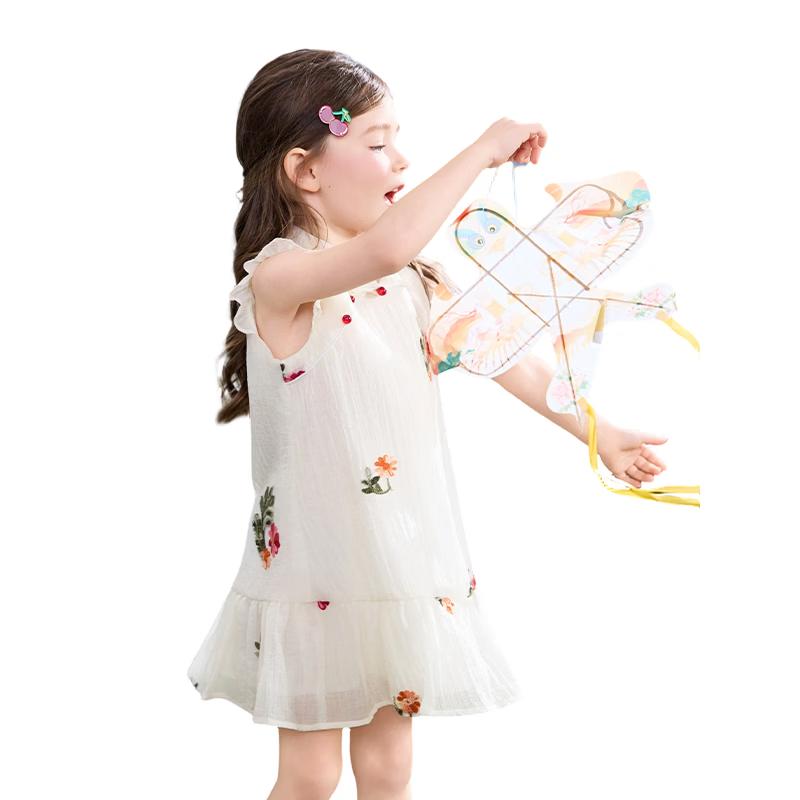 ASK JUNIOR Girls  Chinese Style Mesh Princess Dress 120