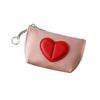 PU Leather Love Heart Coin Purse Mini Jewelry Storage Bag Card Holder Pouch Change Purse  Women