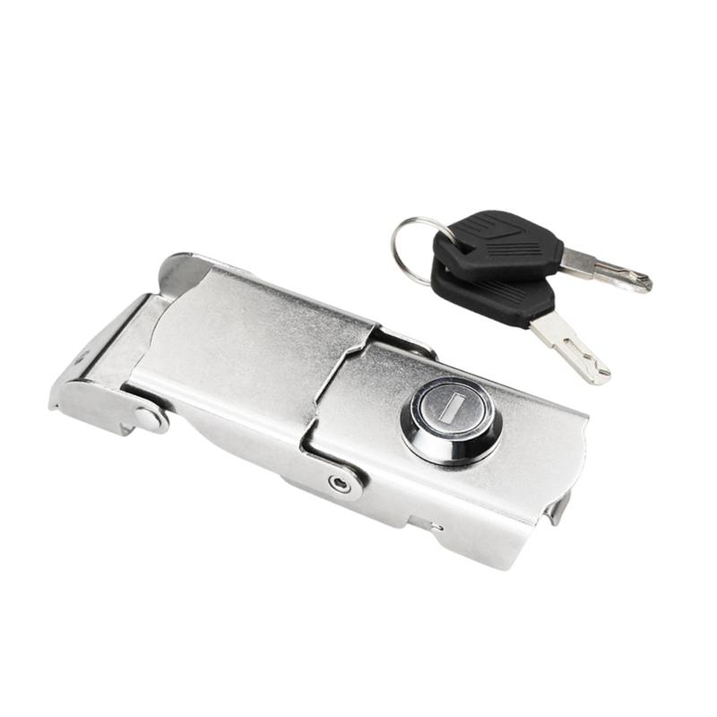 Stainless Steel Motorbike Rear Trunk Lock with 2 Keys Anti Theft Fittings for Scooter Storage Case