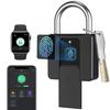Large Fingerprint Padlock, Smart Lock with App Unlocking, Fingerprint Authentication, Key, Padlock for Delivery Mailboxes, Mailboxes, Battery Level Di