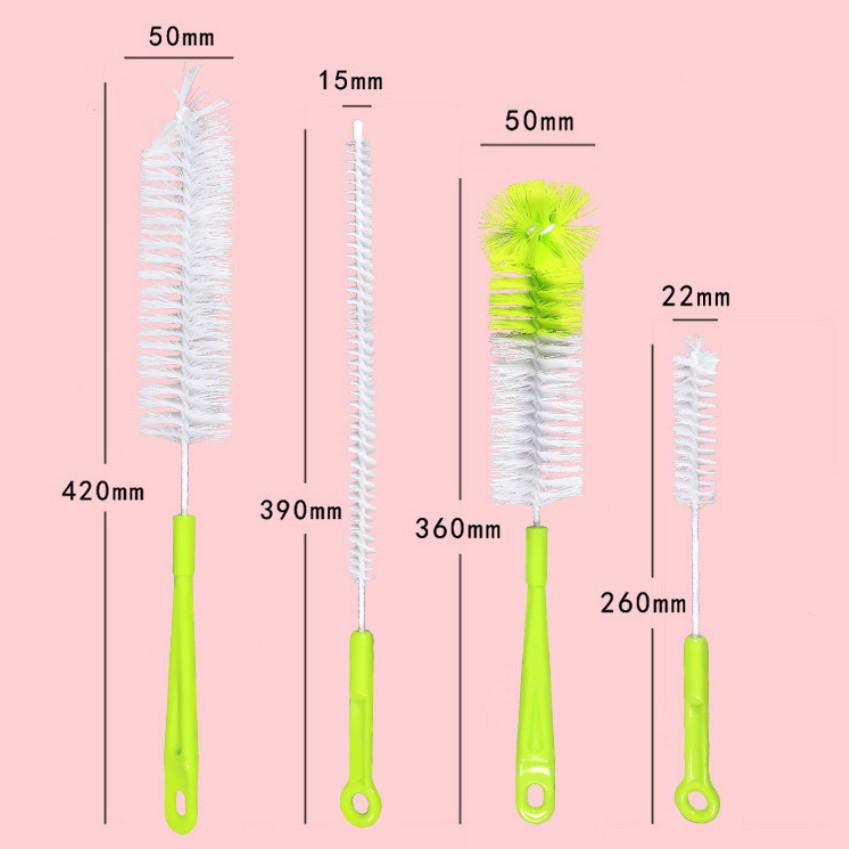 Ensemble de goupillons transfrontaliers: Kit de nettoyage de tasses et pailles à long manche en 4 pièces