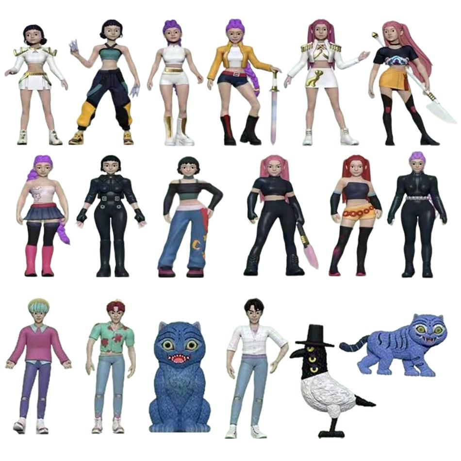 NEU Kpop Dämonenjäger Figur Cartoon Jäger Tiger Rumi/Mira/Zoey Actionfigur PVC Schreibtischdekoration Modellpuppe Spielzeug Kindergeschenk