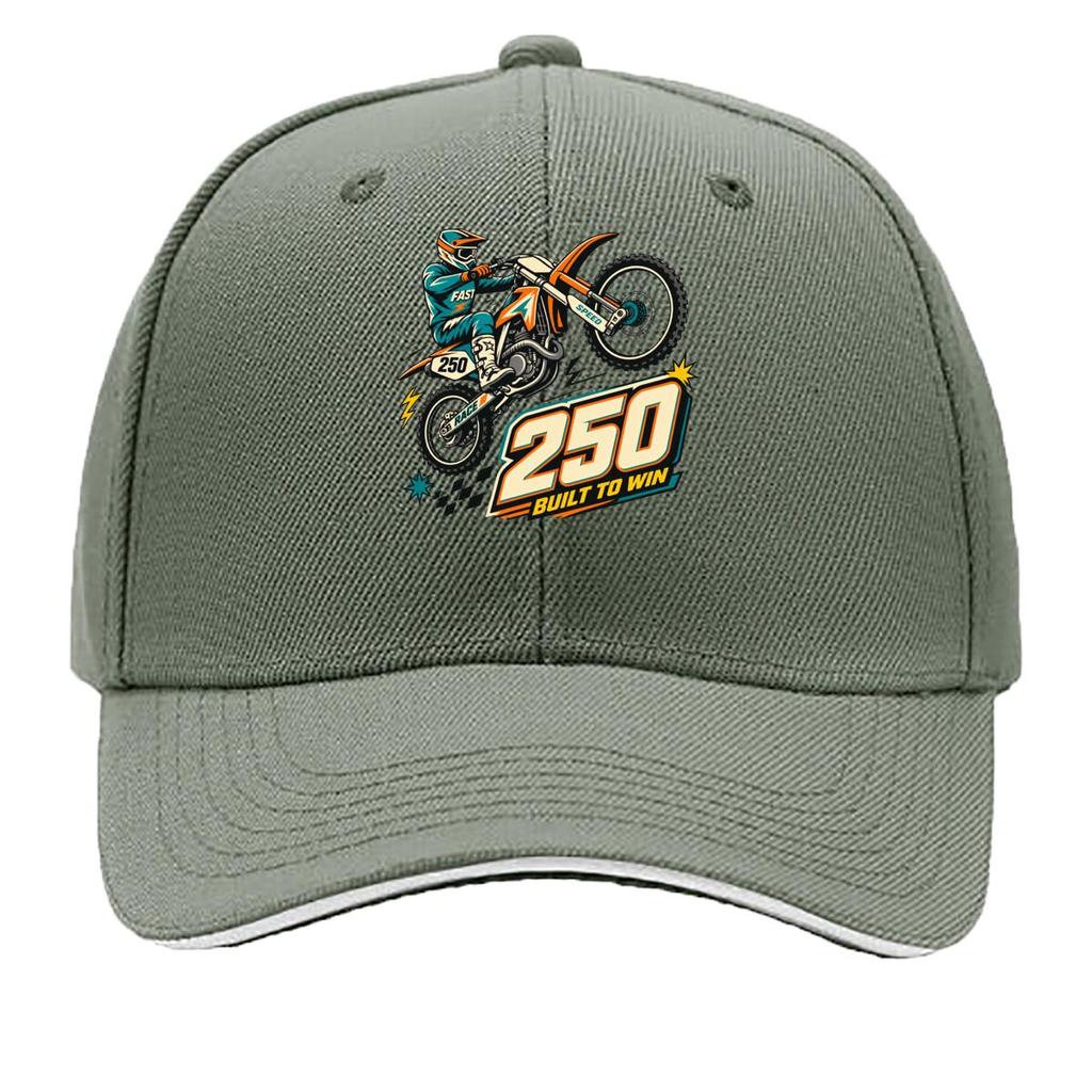 Vintage Motocross Number Badge Speed Sandwich Baseball Cap Sun Cap Outdoor Workouts Hat