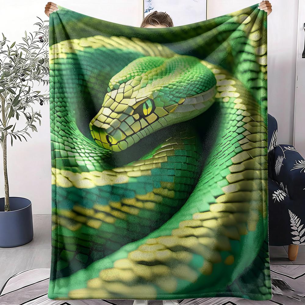 Snake Throw Soft Flannel AC Blanket Lightweight Summer Nap Throw Cozy  Blanket for Sofa Bed Travel Home