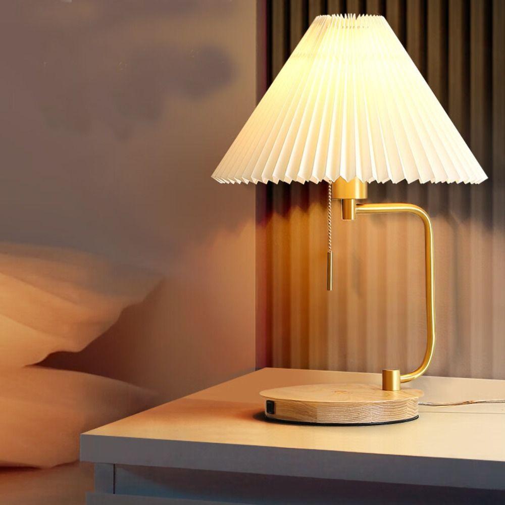 Fabric Table Lamp Lampshade Pleated Pendant Lampshade Floor Lamp Cover Chandelier