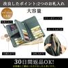 Bifold Genuine Short Wallet with Coin 18 Card Bill Large Double Button and Double Zipper Perfect for or as a Gift [F.ZH] Women's Wallet, Leather,
