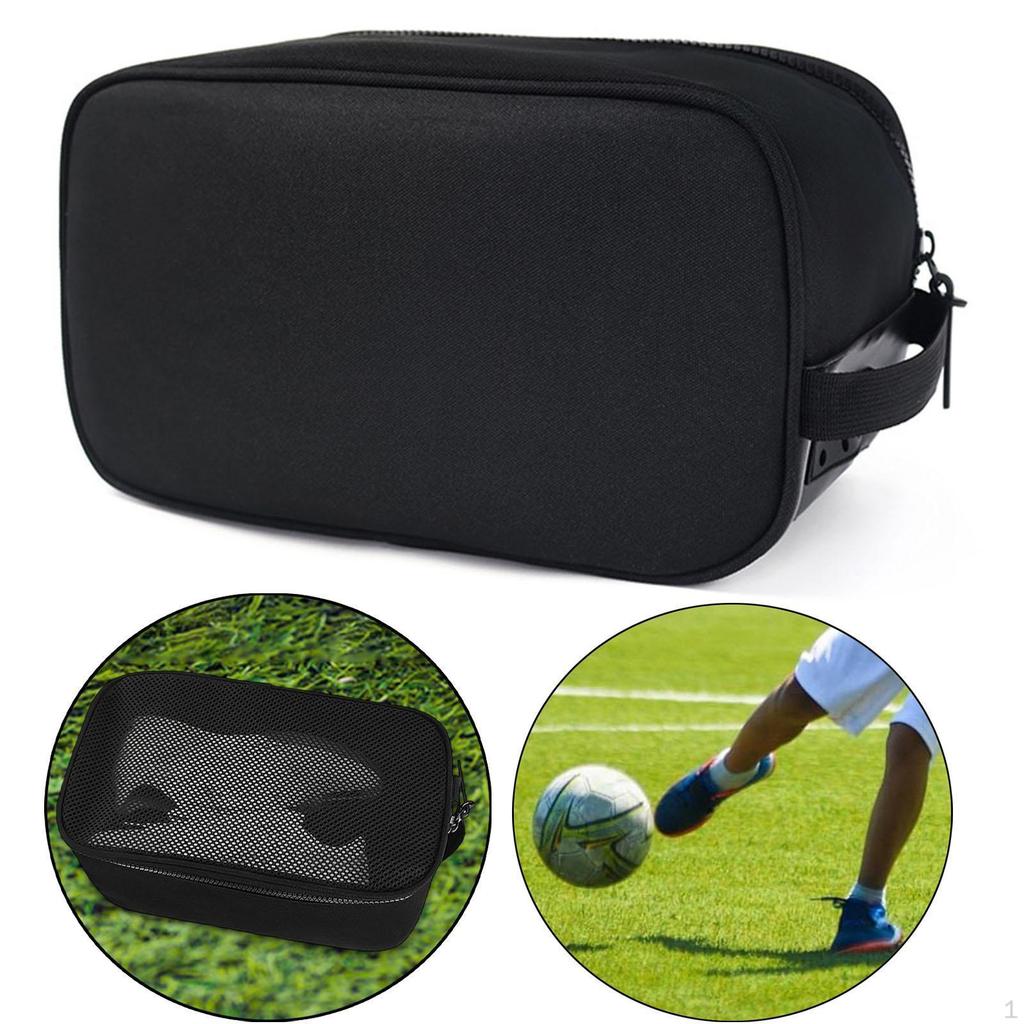 Soccer Shoe Bag 24.5cm Portable Lightweight Washable Cleats Shoes Pouch for Fitness