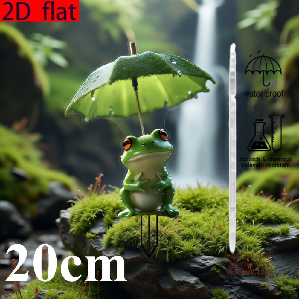 

Лягушка, играющая на гитаре, 2D плоский акрил, садовое украшение, орнаменты, подходит для сада, цветочного горшка, травы, Рождества, Хэллоуина 20cm