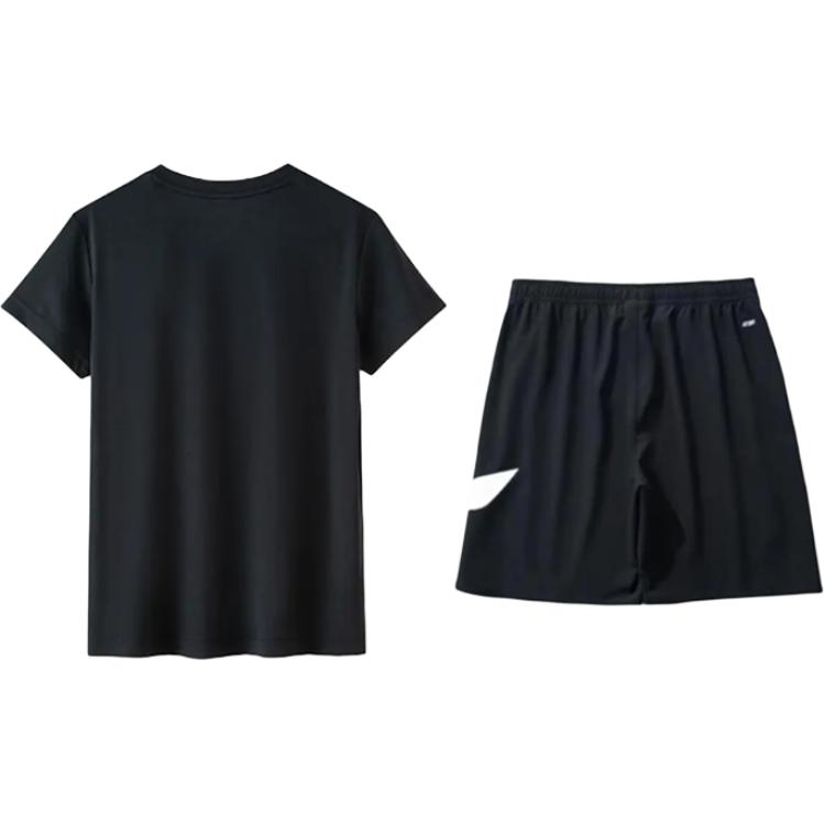 Li-Ning Simple Quick-Dry Comfortable Versatile Round Neck Pullover Short Sleeve Mid-Waist Five-Point Pants Casual Sports Suit ATSV597-2+YKSV197-2