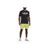 Under Armour Logo Print Crew Neck Sports Short Sleeve T-Shirt Men Tops Black 1376845-001