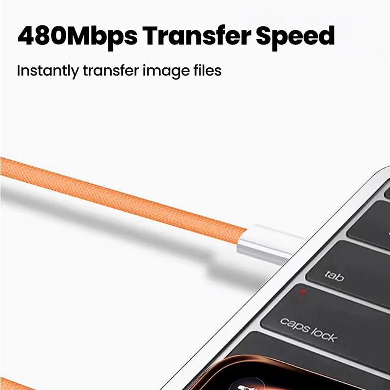 60W Type C to Type C Fast Charging Data Cable With Card Needle USB C Super Charge Mobile Phone Cable For Iphone 17 16 15 Samsung