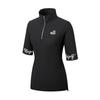 ELLE GOLF Women'S Sleeve Logo Point Half-Zip T-Shirt _6I45407