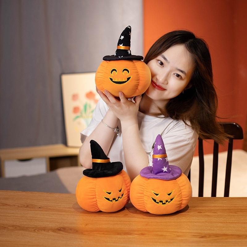 New Home Textile Products Funny Halloween Pumpkin Pillow Soft and Comfortable Pillow Stretch Super Soft Pillow Orange Cushion