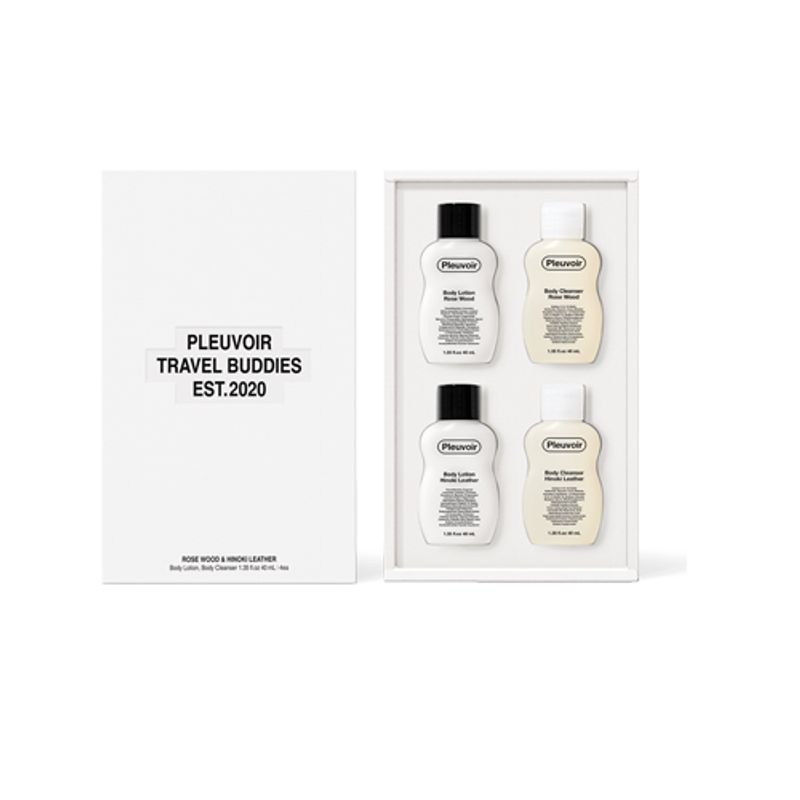 

[Pleuvoir] Travel Buddies Body Wash & Lotion (Rose Wood & Hinoki Leather)