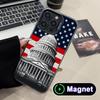 USA America Flag Translucent MagSafe Mobile Phone Case for iPhone 17 16 15 14 13 12 11 Air Pro Max Plus Colorful Cover