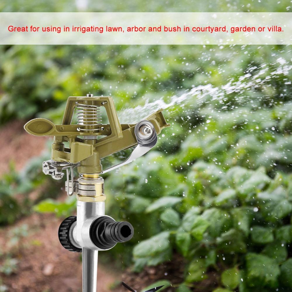 G1/2 Thread Rotating Impact Sprinkler Heavy Duty Lawn Watering Sprinkler  Lawn Watering