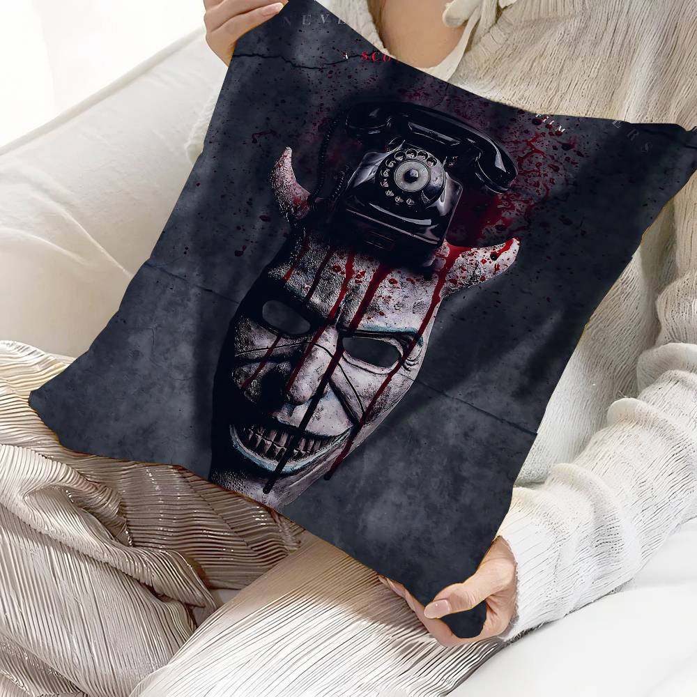 Horror Movie TThe Black Phone Cushion Cover Inches Farmhouse Decor Home Throw Pillow Covers For Couch Decorations